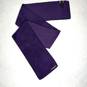 Columbia Purple Fleece scarf 72" long Warm Cozy Fleece